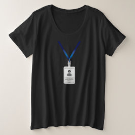 Modern Simple Employee ID Card Firmenkostüm Große Größe T-Shirt