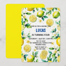 Modern Simple Gelb Lemon Wasserfarbe Geburtstag