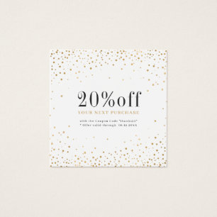 Modern Simple gold Glitter Discount Card