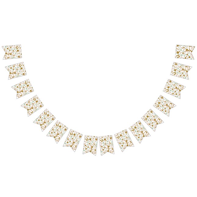 Modern Simple Gold Terrazzo Wimpelkette (Alle)