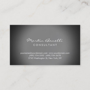 Modern Simple Gray Consultant Business Card Visitenkarte