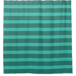 Modern Simple Green Two Tone Stripe line Geometris Duschvorhang