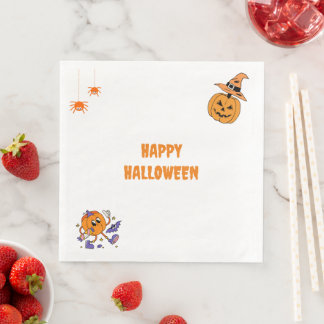 Modern Simple Halloween Pumpkin Serviette