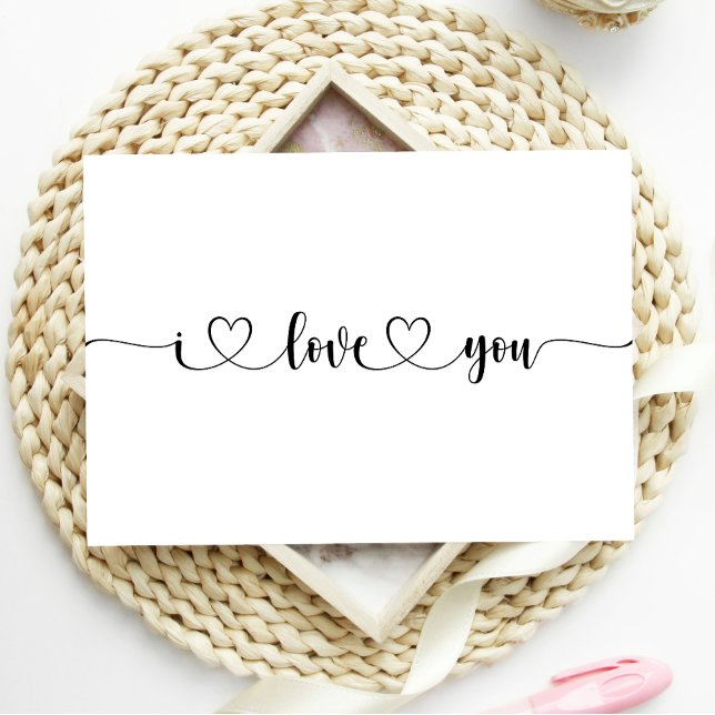 Modern Simple Heart I Liebe You Card Karte (Von Creator hochgeladen)
