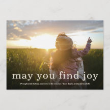 Modern Simple Joy // Holiday Full Foto Card
