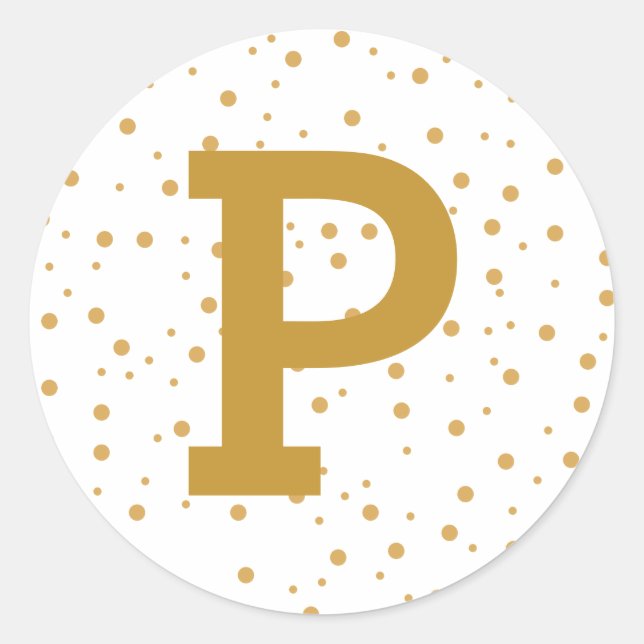 Modern Simple Joy Personalisiert Gold Umschlag Auf Runder Aufkleber (Vorderseite)