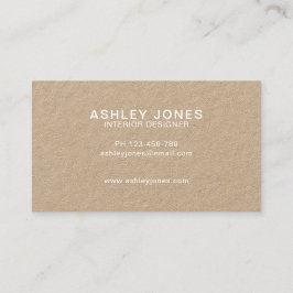 Modern Simple Kraft Business Card Visitenkarte