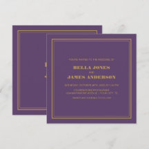 Modern Simple Lavender Gold Wedding
