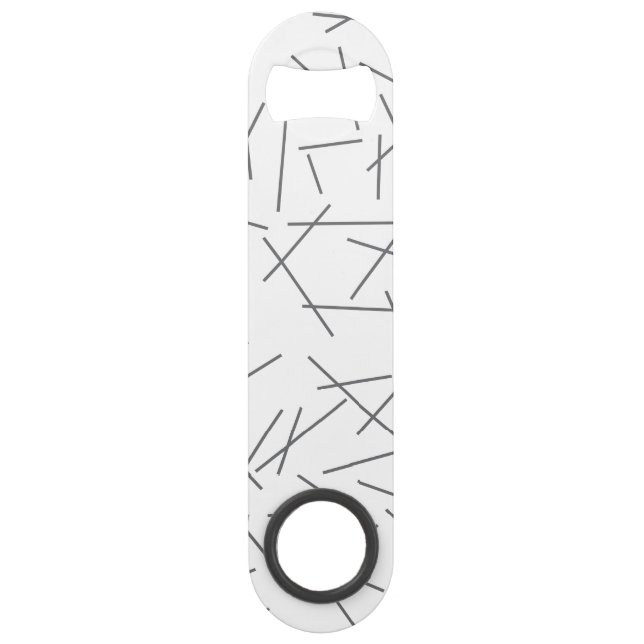 Modern, simple, messy, trendy graphic line pattern speed flaschenöffner (Rückseite)