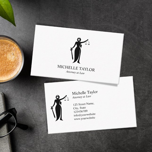 Modern Simple Minimalist Attorney Lawyer Office Visitenkarte (Von Creator hochgeladen)