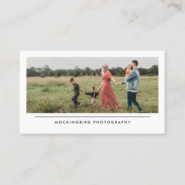 Modern Simple Minimalist Family Photography Visitenkarte (Vorderseite)