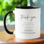 Modern Simple Minimalistisch Chic Vielen Dank Tasse<br><div class="desc">Design besteht aus modernem,  schicken Typografie mit Sans Serif und Serif Schriftart.</div>