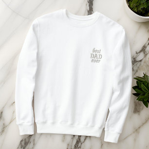 Modern Simple Monogram Best Vater je Typografie Besticktes Sweatshirt