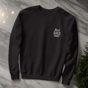 Modern Simple Monogram Best Vater je Typografie Besticktes Sweatshirt