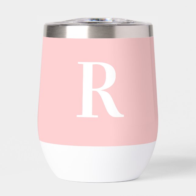 Modern Simple Monogram Pink (Vorderseite)