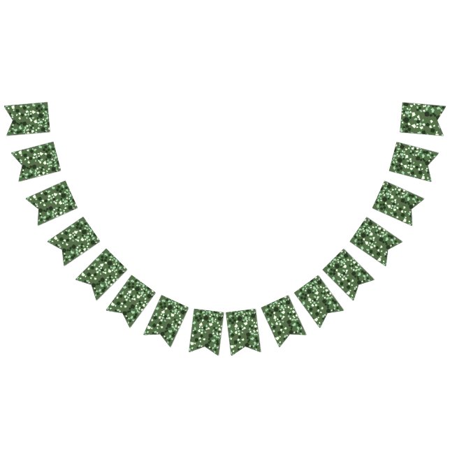 Modern Simple Olive Green Terrazzo Wimpelkette (Alle)