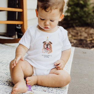 Modern Simple Party Animal 1. Geburtstag Baby Strampler