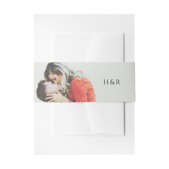Modern Simple Photo Wedding Einladungsbanderole (Vorderseite Beispiel)