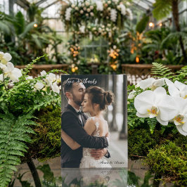 Modern Simple Photo Wedding Thank You Card W Note Dankeskarte