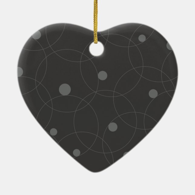 Modern, simple, playful, fun pattern of circles keramik ornament (Hinten)