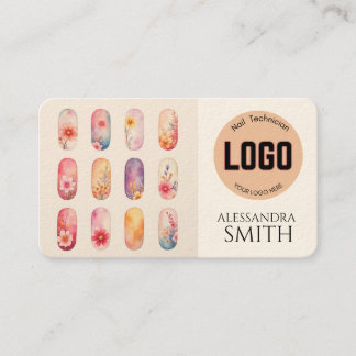 Modern Simple Professional Business Nail Tech Card Telefonnummerkarte