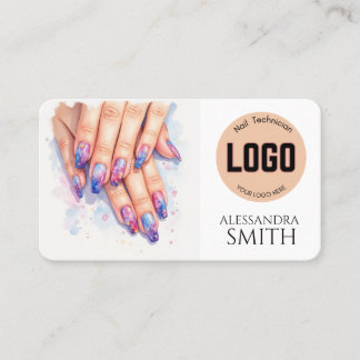 Modern Simple Professional Business Nail Tech Card Telefonnummerkarte