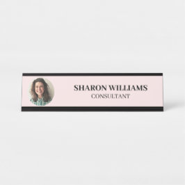 Modern Simple Professional Custom Employee Photo Schreibtischnamensplakette