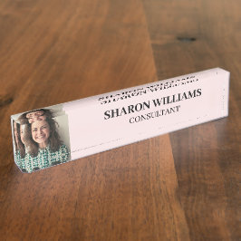 Modern Simple Professional Custom Photo Executive Namensplakette
