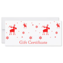 Modern Simple Red Moose Snowflakes Geschenkkarte