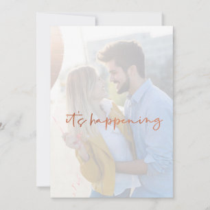 Modern Simple Rose Gold Script Es ist Ereignis Save The Date
