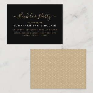 Modern Simple Script Bachelor Party Ticket Einladu