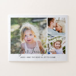 Modern Simple Script Family Photo Collage