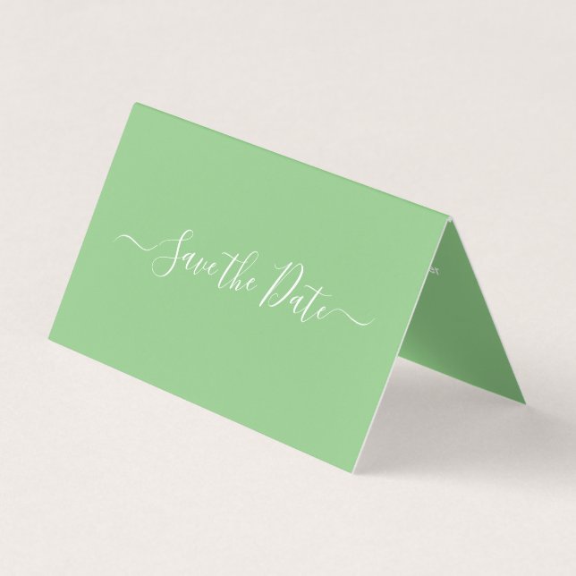 Modern Simple Script Foto Save the Date Card Visitenkarten (Vorderseite)