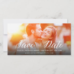 Modern Simple Script Save the Date Foto Card