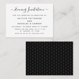 Modern Simple Script Soirée Invitation de billet