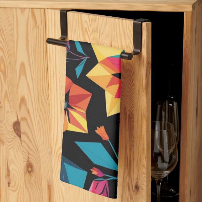 modern Simple Star geometric colorful pattern Geschirrtuch (Drittel gefaltet)