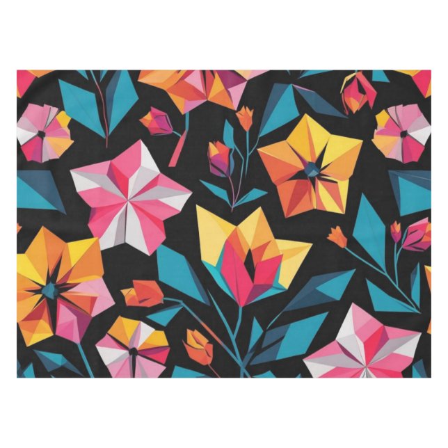 modern Simple Star geometric colorful pattern Tischdecke (Vorderseite (Horizontal))