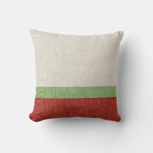 Modern Simple Strip Burnt Orange Taupe Green Kissen