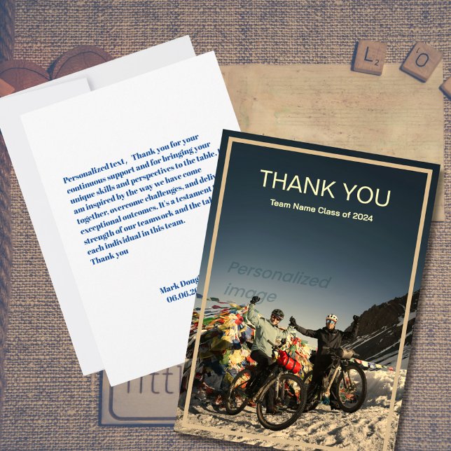 Modern Simple Teamwork Foto Vielen Dank Dankeskarte (Von Creator hochgeladen)