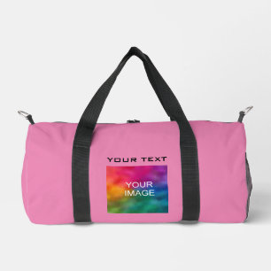 Modern Simple Template Image Foto Pink Klein Duffle Bag