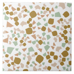Modern Simple Terrazzo White Gold Fliese