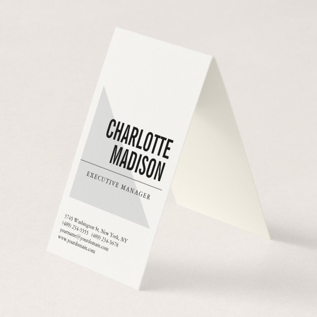 Modern Simple Trendy Minimalist Plain Cream Visitenkarten (Vorderseite)