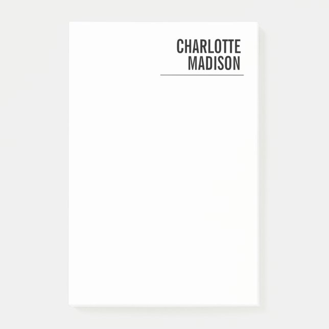 Modern Simple Trendy Minimalist Plain Post-it Klebezettel (Vorderseite)