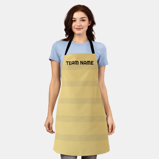 Modern Simple Two Tone Stripe Geometric Boho braun Schürze (Getragen)