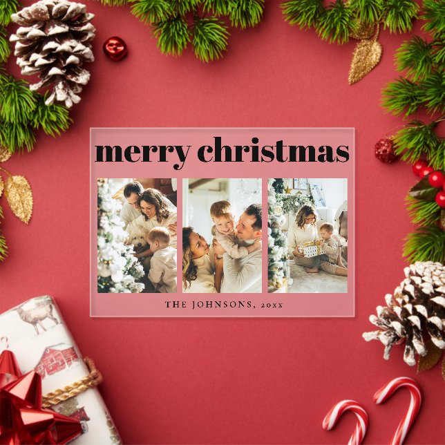 Modern Simple Typography Christmas Holiday Card Acryleinladungen (Insitu (Feiertag))