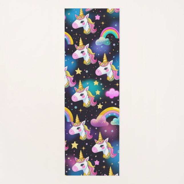 modern simple unicorn pattern workout for her yogamatte (Vorderseite)