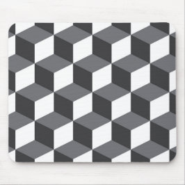 Modern, simple, urban architectural cubes pattern mousepad