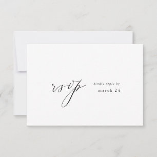 Modern Simple w Meal UAWG RSVP Karte