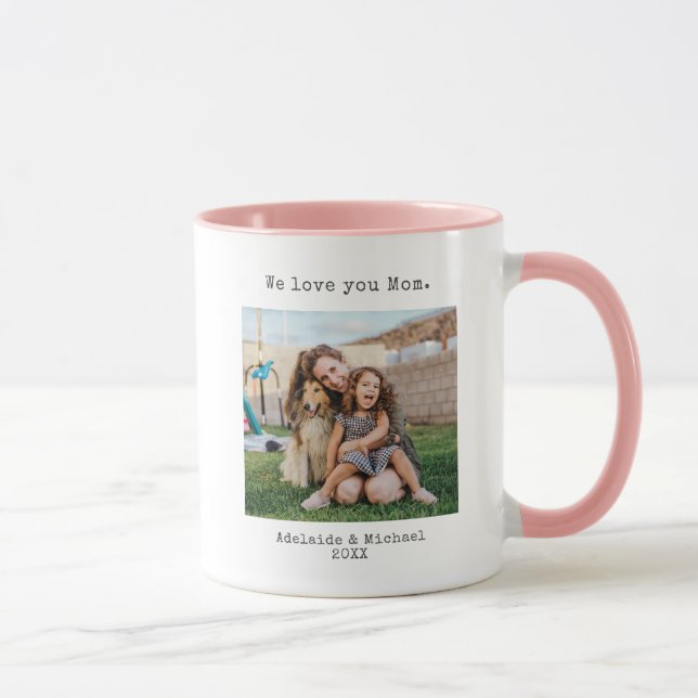 Modern Simple We Liebe You Mama Mütter Day Coffee Tasse (Rechts)
