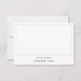 Modern Simple Wedding Photo Thank You Mitteilungskarte